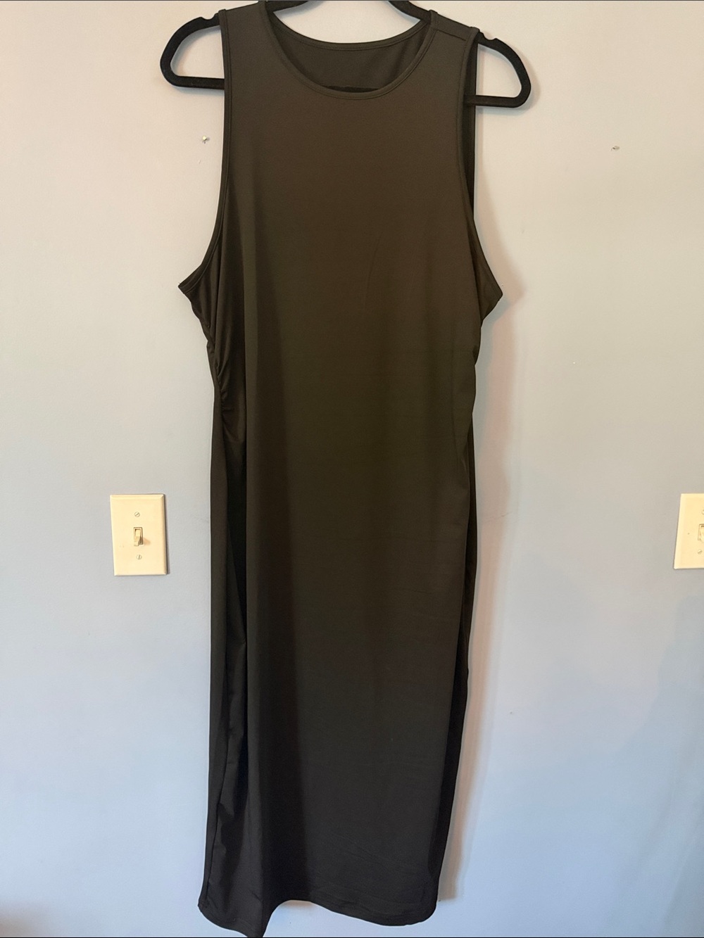 SHEIN Sleeveless Olive Green Maxi Tank Dress